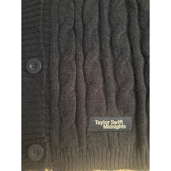 Taylor Swift Midnights Navy Cardigan Sweater with Blue Stars, XL/2XL - Picture 3 of 7